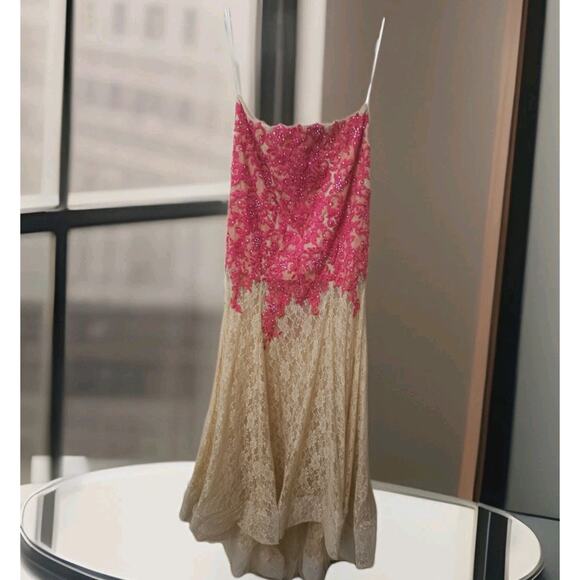 Terani Couture Evening Pink Embroidered Fancy Dress Size 6 - Picture 6 of 7